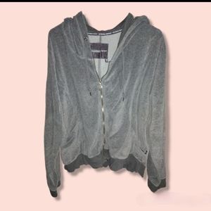Victoria's Secret Supermodel Essentials Velvet Velour Full Zip Hoodie SUPER SOFT